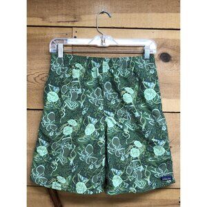 Patagonia Bathing Suit Baggie Shorts Swim Trunks Boys Size 2XL Floral Green